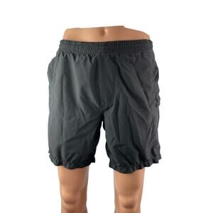 boom. Men's Gray Pull On Yoga Workout Running Gym Athletic Mini Shorts Size S